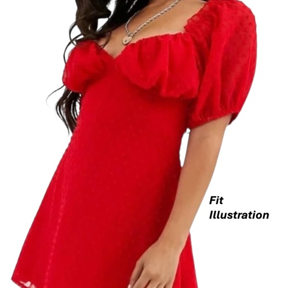 Missguided Dobby Spot Milkmaid Mini Dress - Lilac / Lavender Size 0 - Picture 10 of 10